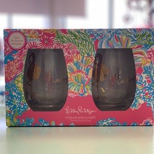 New Lilly Pulitzer Wine Glasses
